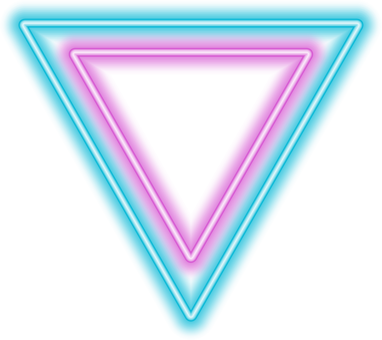 Neon triangles design element