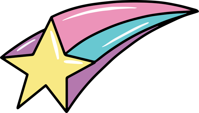 Cartoon Unicorn Rainbow Star Icon